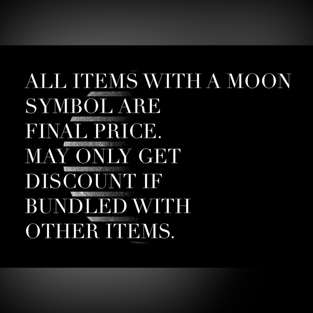 🌖final price items contain this emoji
Do not purchase.